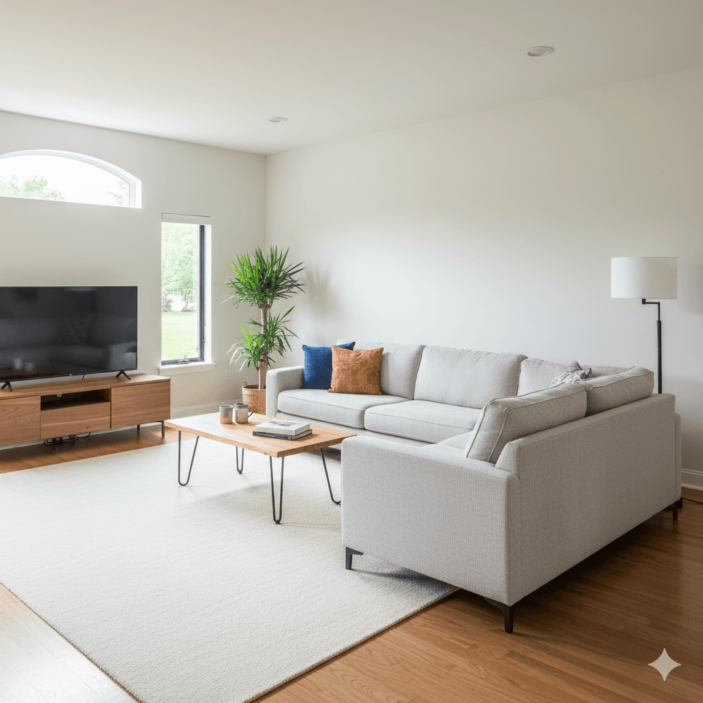 Original living room photo before AI redesign